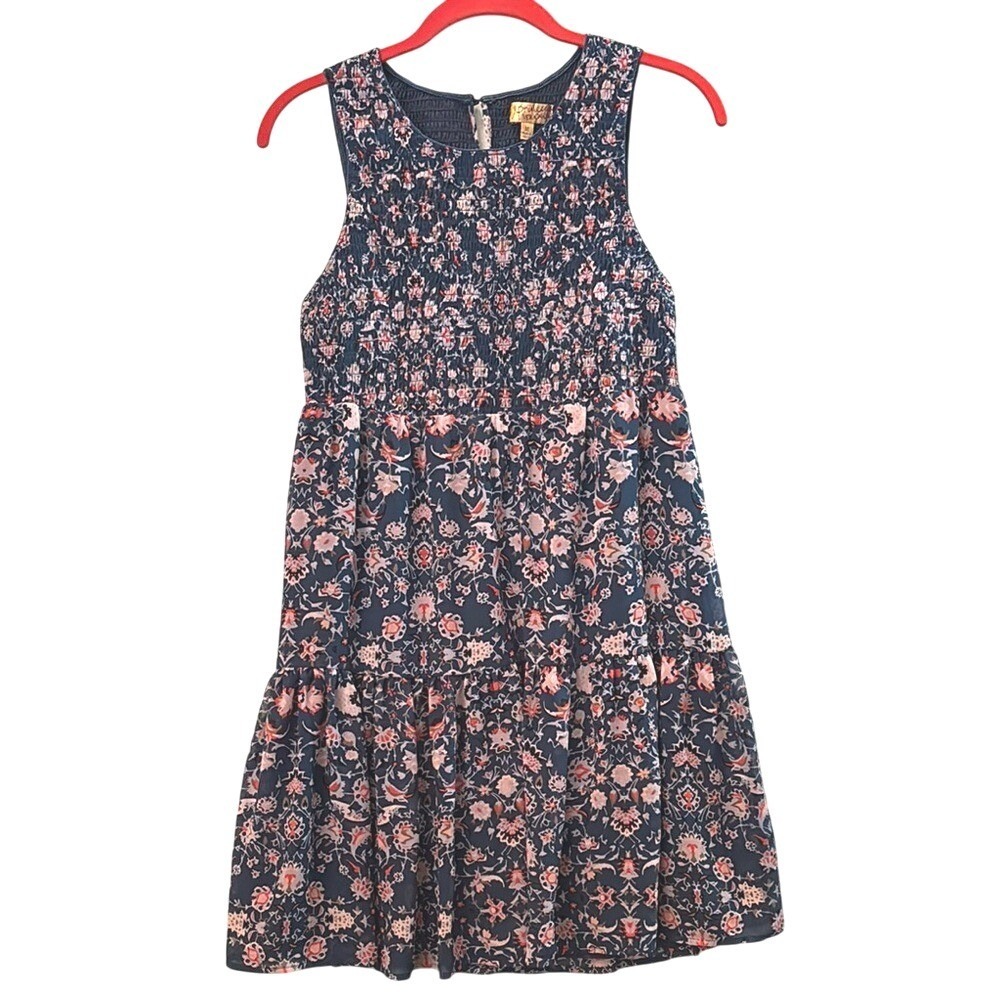 Princess Vera Wang Floral Blue and Pink Juniors Dress